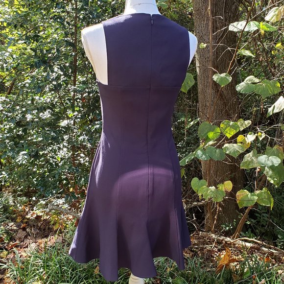 LIKELY Cordelia Fit & Flare Dress in Navy Blue Sleeveless Size 8 - Picture 4 of 13